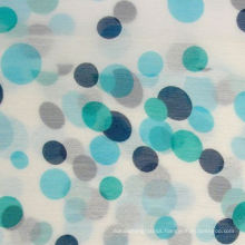 Polyester Chiffon DOT Printed Fabric, Elegant Appearance, Soft Hand Texture, 75 X 75D Yarn Count